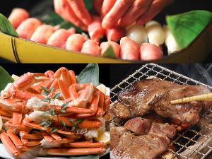 新鮮握り寿司＆かに＆牛たん食べ放題