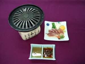 チョイス料理の一つ、大和地鶏の鉄板焼き