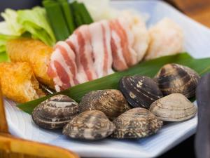 窪川豚と地あさり、春キャベツ