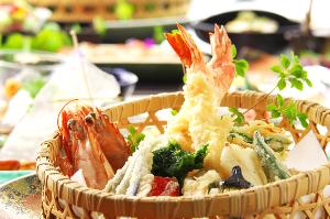 お好み食材５種をその場でチョイス★あつあつ天麩羅盛り合わせ♪