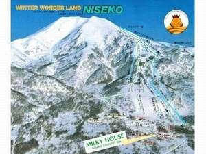 ニセコアンヌプリ(1308m)の山麓　標高400mにある、ゲレンデサイドペンション