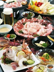 人気の黒豚のやきしゃぶ会席