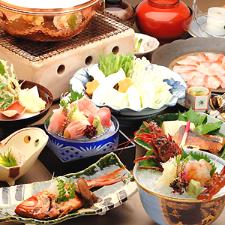 伊勢海老をメインに金目のお料理も入った好評料理