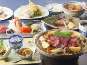 2014年6月〜8月「笑福御膳」登別牛のプルスキ鍋がメイン