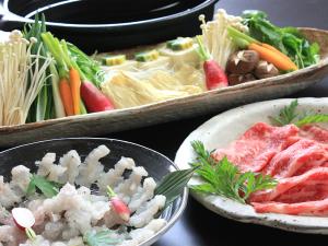 近江牛しゃぶと鱧しゃぶ（イメージ）