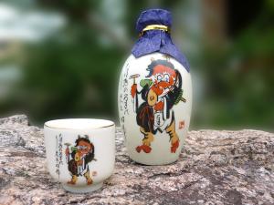 「神開」大津絵徳利盃酒器