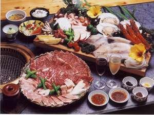 海鮮＆肉料理ＢＢＱ（３人前イメージ）