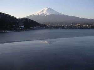 露天風呂より見る雄大な富士山