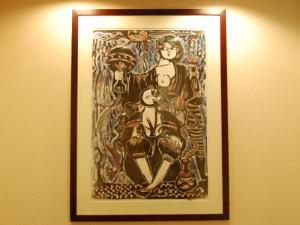 「棟方志功」の一番弟子である「君島龍輝」氏作　木版画「大漁」