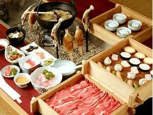 【お得コース】お得に飛騨牛と炉端料理・つるべ料理をお楽しみください（一例）