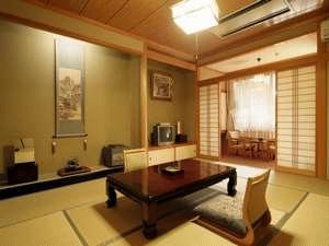全てのお部屋に露天風呂付き♪１０畳和室（バス・トイレ付)(一例）