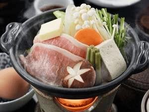 【料理】越後もち豚と健康野菜の陶板焼き