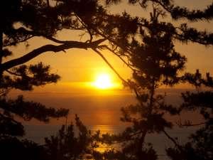 宿からの夕日