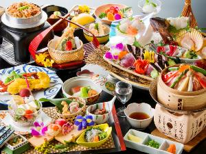 旬彩物語【春風コース】＜伊勢海老ネーズ焼き＋金目鯛フカヒレ餡かけ＋四万十ポークの蒸篭蒸し付き＞