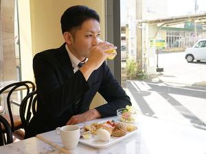 朝食でくつろぎのひと時