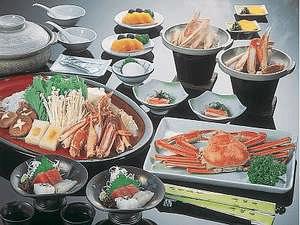 お一人様ゆでがに1杯付きカニスキコースの例