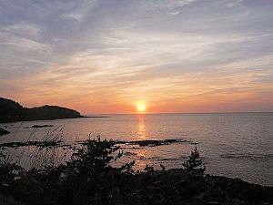 日本海の夕日