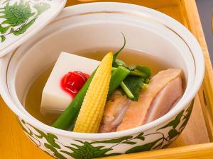 四万十鶏と仁淀豆腐の梅生姜あん