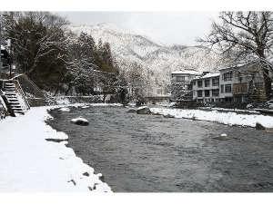 真冬の奥津温泉