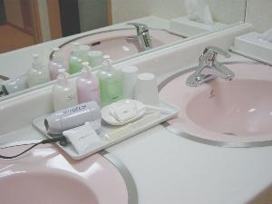 ３Ｆ客室は女性に嬉しいダブルシンクの洗面台