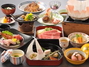 会席料理例〜季節の食材と神戸ビーフをご堪能ください