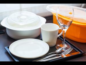 キッチン用品、食器類の貸出もございます♪
