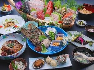 新鮮魚貝類の舟盛がついた夕食《壱岐の天然海の幸！たらふく満足♪プラン☆ 》