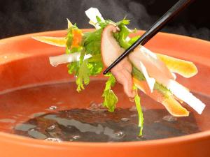 【朝食】クチコミでも好評の「野菜のしゃぶしゃぶ」