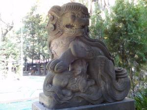 天祖神社の子育狛犬