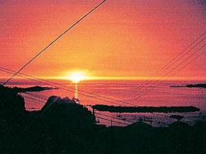 七浦荘からの夕陽
