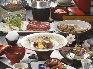 ちょっと贅沢な季節のおまかせ「八雲」会席（4月～10月までの料理一例）