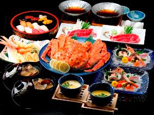 ◆豪華４大夕食プラン～タラバガニ・寿司・天ぷら・すき焼きで満腹！