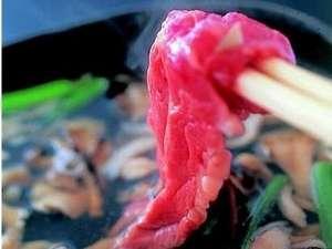 とろり飛騨牛の味しゃぶ。お出汁も美味♪（一例）