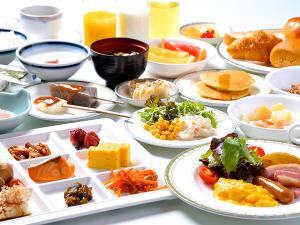 朝食バイキング盛付例
