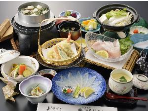ふく刺しとむつみ豚会席