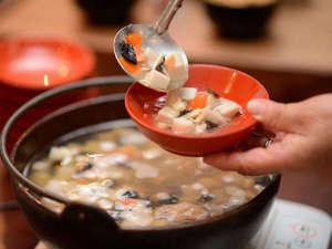 朝食バイキング　大好評！会津の郷土料理「こづゆ」
