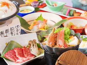 近江牛陶板焼きがメインの会席（冬のお料理イメージ）