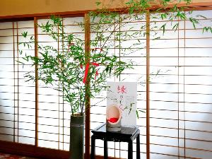 「赤い糸」を模した「赤いリボン」。月に一度、願い成就を祈願して出雲大社へ奉納しています。