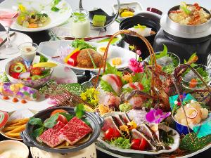 【春のカップルプラン】土佐鴨のハンバーグに黒毛和牛の芋ケンピすき焼き、はちきん地鶏の釜飯をご堪能