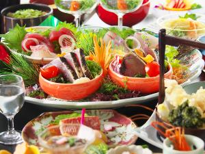 初ガツオを食す！会席料理