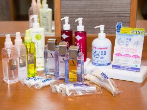 【入替制浴場】朝と夜で男湯、女湯と入れ替わる為、アメニティは男性用、女性用とご用意しています。
