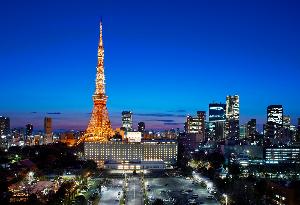 夜は東京タワーの輝きが美しさを演出
