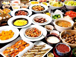 ■朝食バイキング■「あれもこれも」と、思わず目移りしちゃう和洋約【５０種類】のメニューをご用意<BR>