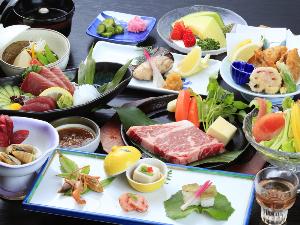 ステーキ会席の一例