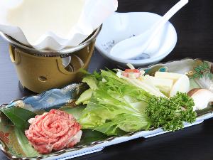 会席：鍋物の一例(豚しゃぶ）