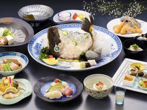 【かぼすヒラメコース】上品な旨味が特徴のヒラメをたっぷりとどうぞ♪