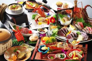 【地物伊勢海老と秋の味覚会席】秋の味覚が勢ぞろい♪伊勢海老を贅沢に使った彩り豊かな秋の彩り会席を堪能