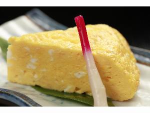 朝食◆湯元湯の川のふっくら卵焼き◆創業明治十年から変わらない味を守っています。