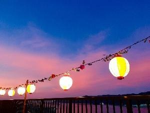 夏季限定屋上ビアガーデンからの夕焼けの眺めです。<BR><BR>
