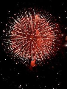 花火大会の日は屋上ビアガーデンから眺めると花火が目の前に見えますよ♪